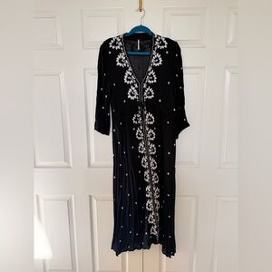 FREE PEOPLE Black floral dress